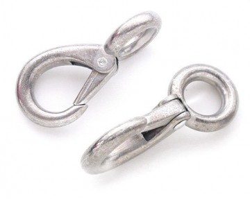 Karabijnhaak verzinkt 100 mm met rond ovaal oog